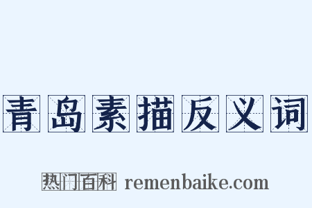 青岛素描反义词是什么意思的图片